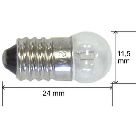 LAMPE SPHERIQUE 11,5X24MM E10 POUR APPAREIL DIVERS MARQUES