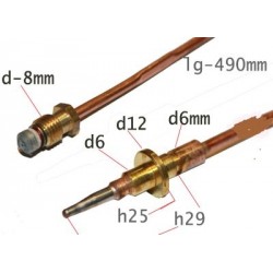 thermocouple 490mm pour table de cuisson DE DIETRICH