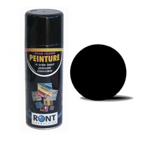 BOMBE PEINTURE NOIRE RAL9005 TOUTES SURFACES