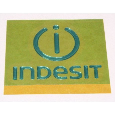 PLAQUE MARQUE CHROMEE INDESIT