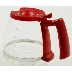 VERSEUSE EN VERRE AVEC COUVERCLE ROUGE 0.75 L GK 5463 POUR CAFETIERE SEVERIN