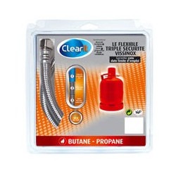 TUYAU DE GAZ INOX BUTANE - PROPANE DE 2 M