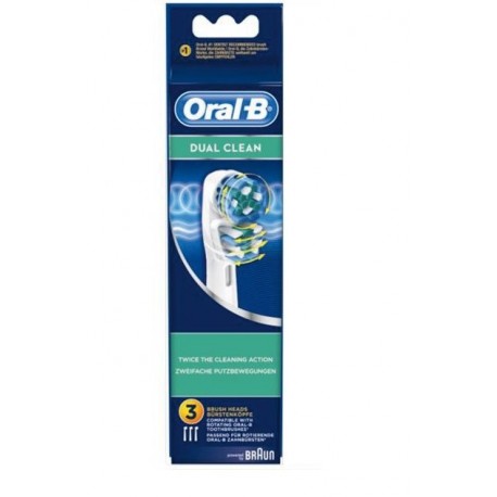 BROSSETTES EB714-3 EB417 ORAL B DUAL CLEAN (X3) POUR BROSSE A DENT BRAUN