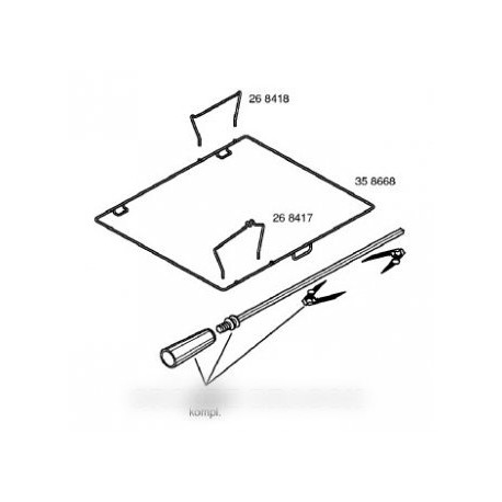 support tourne broche pour four BOSCH B/S/H 268418 - BVM