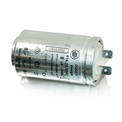 CONDENSATEUR 8UF 425V/475V AVEC CONNECTEUR POUR SECHE-LINGE AEG - ELECTROLUX