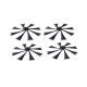 Lot de 4 brosses lat