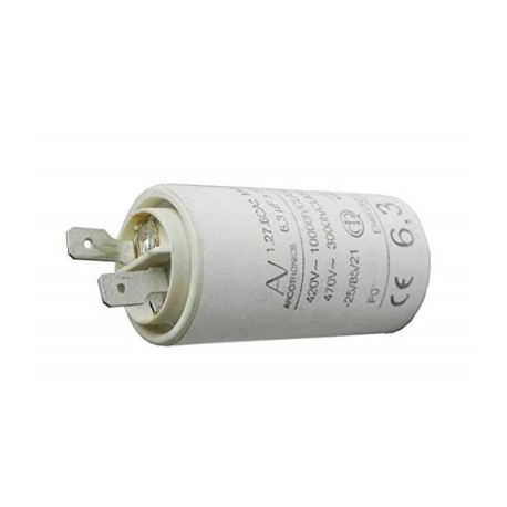 condensateur 6.3 mf 470v 1.27.6ca2 mkp pour hotte sauter - 72x8290