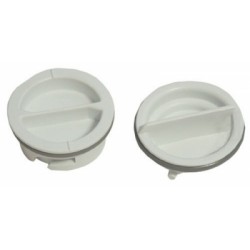 kit de 2 bouchons rincage blanc pour lave vaisselle indesit scholtes