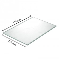 clayette en verre 434x292x4 mm avec profils pour r