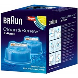 braun - pack de 2 recharges de liquide nettoyant pour syst?me clean & renew - ccr2