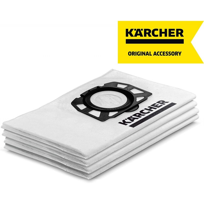 Lot de 4 sacs filtrants non-tissés pour aspirateur Kärcher WD2/3