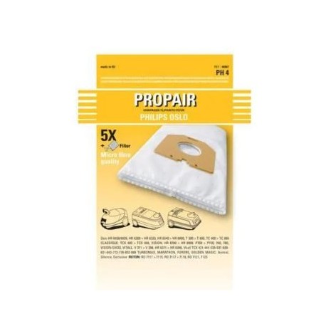 PROPAIR - SAC ASPIRATEUR PROPAIR OSLO PLUS SET 5 PIECES + 1 FILTRE