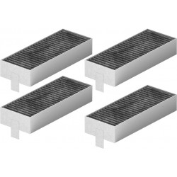 Lot de 4 Filtres CleanAir HEZ9VRCR0 (19 x 7,5 x 3,5 cm) pour hotte Bosch, Siemens, Neff