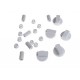 Universeel - kit de 5 boutons blanc universels - 228600066 - 3582286000662