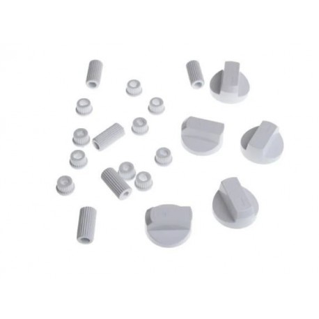 Universeel - kit de 5 boutons blanc universels - 228600066 - 3582286000662