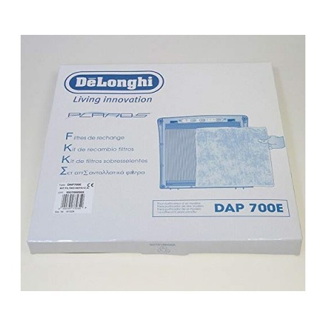 delonghi kit filtre + hepa + filet pour purificateur d'air planos dap700e