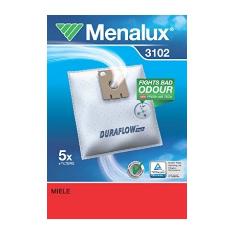 menalux 3102 duraflow 5 sacs d'aspirateur (import allemagne)