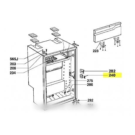 insert de serrure avec lumiere