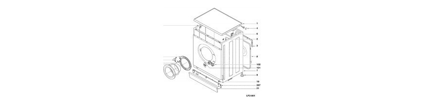 Vue éclatée lave vaisselle siemens